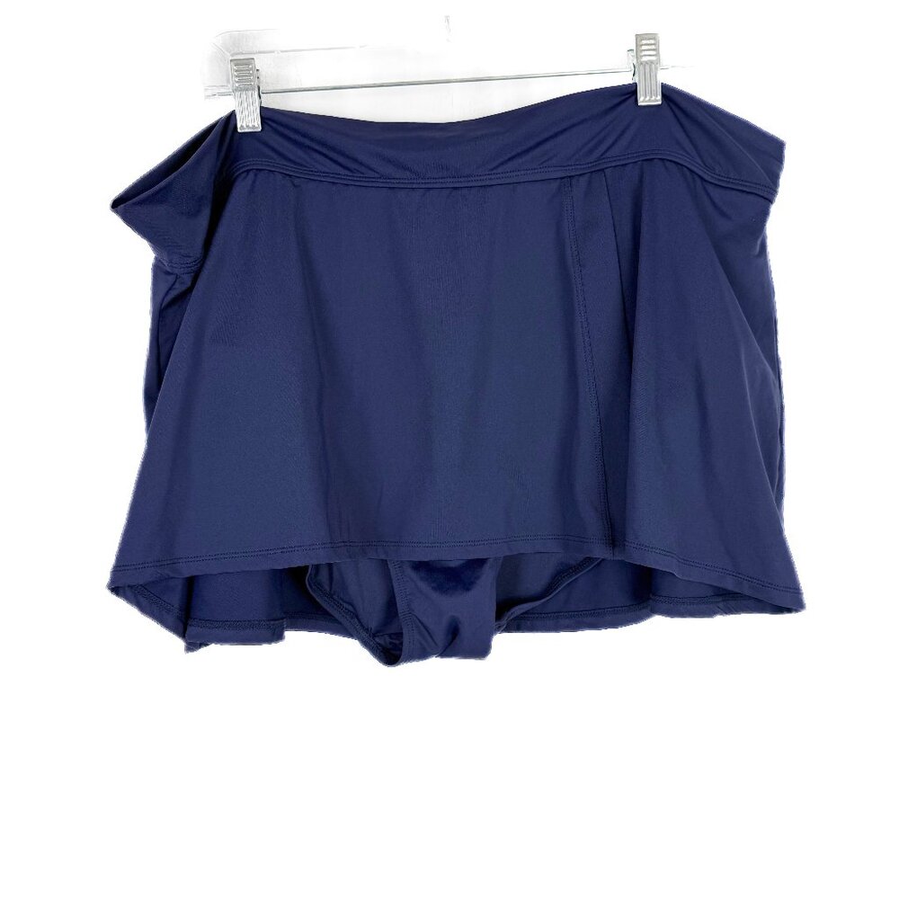 NWT Anne Cole Swim Skirt Bottom Navy Blue Plus Size 24W NEW